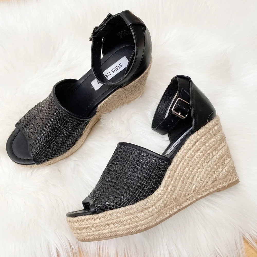 STEVE MADDEN Espadrille Wedge Sandals
